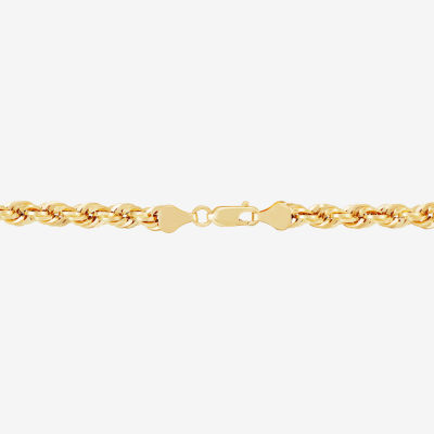 14K Gold Inch Semisolid Rope Chain Necklace