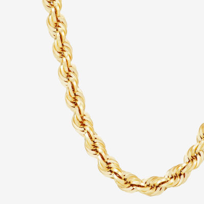 14K Gold Inch Semisolid Rope Chain Necklace