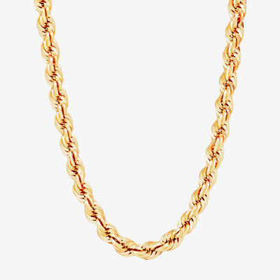 14K Gold Inch Semisolid Rope Chain Necklace