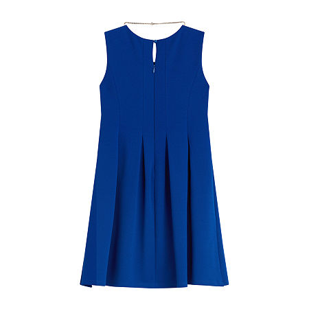 Knit Works Big Girls Sleeveless A-Line Dress, 14.5 Plus, Blue
