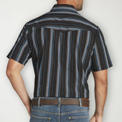 Ely Cattleman Stripe Big and Tall Mens Short Sleeve Western Shirt