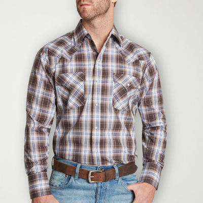 Ely Cattleman Plaid Big and Tall Mens Long Sleeve Western Shirt - JCPenney