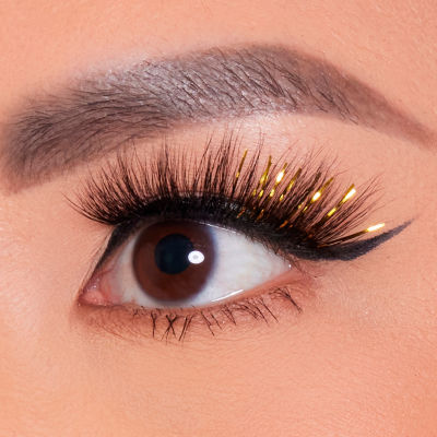 Lilly Lashes Feelin Festive Gold Tinsel Faux Mink