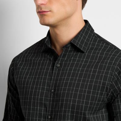 Van Heusen Mens Long Sleeve Camp Shirt