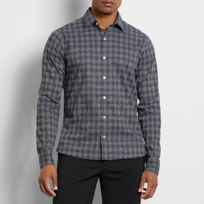 Van Heusen Mens Long Sleeve Camp Shirt