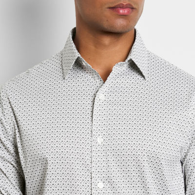 Van Heusen Mens Long Sleeve Camp Shirt