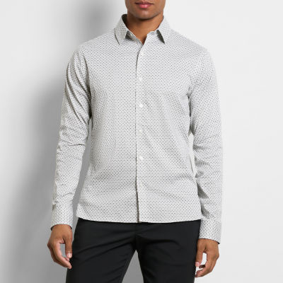 Van Heusen Mens Long Sleeve Camp Shirt