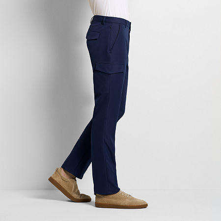 Van Heusen Mens Regular Fit Cargo Pant, 38 29, Blue