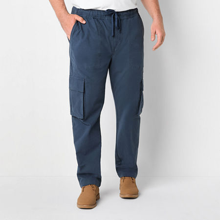 mutual weave Mens Big and Tall Relaxed Fit Cargo Pants, 4x-large Tall, Blue