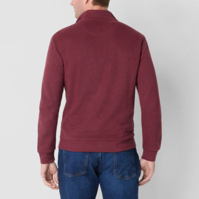 U.S. Polo Assn. Mens Mock Neck Long Sleeve Big and Tall Quarter-Zip Pullover