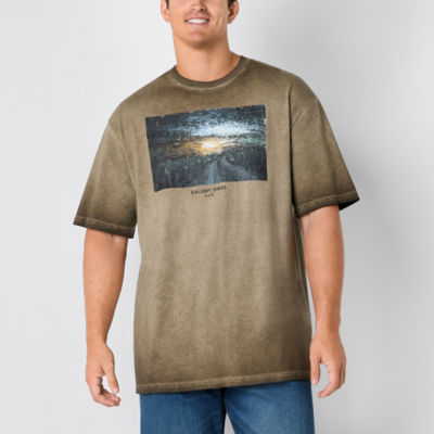 Arizona Mens Crew Neck Short Sleeve Classic Fit Big and Tall Graphic T-Shirt