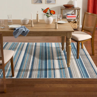 Town And Country Rio Stripe Outdoor Indoor Rectangular Area Rug