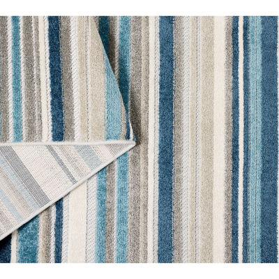 Town And Country Rio Stripe Outdoor Indoor Rectangular Area Rug