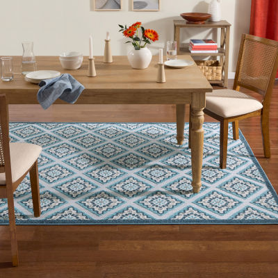 Town And Country Brooks Diamond Outdoor Indoor Rectangular Area Rug