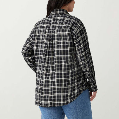 Levi's Plus Womens Long Sleeve Flannel Shirt