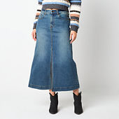 a.n.a Womens High Rise Long Denim Skirt JCPenney