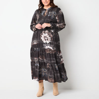 Ryegrass Womens Long Sleeve Maxi Dress