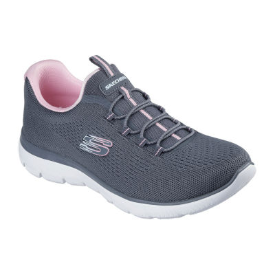 Skechers Summits Womens Slip-On Walking Shoes, Color: Charcoal