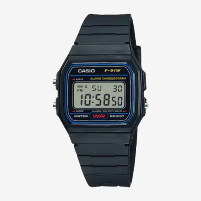 Casio Mens Digital Black Strap Watch F91w-1os