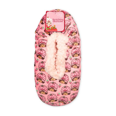 Fuzzy Womens 1 Pair Strawberry Shortcake Slipper Socks