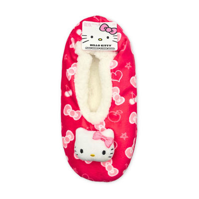 Pom Head Womens 1 Pair Hello Kitty Slipper Socks