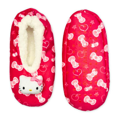 Pom Head Womens 1 Pair Hello Kitty Slipper Socks
