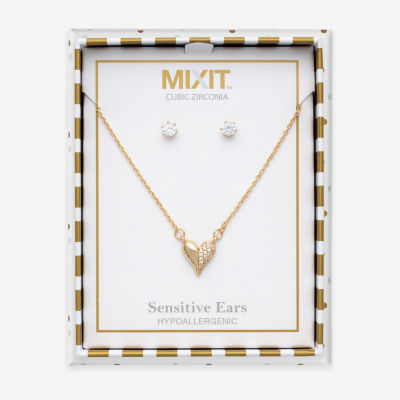 Mixit Womens Glass Hypoallergenic 2-pc. Jewelry Set