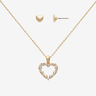 Mixit Womens Glass Hypoallergenic 2-pc. Jewelry Set