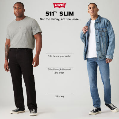 Levi's 511 Slim Fit Jeans Herren – Big & Tall Größen | Schmale Passform Mit Arcuate-Naht | Original Levi's