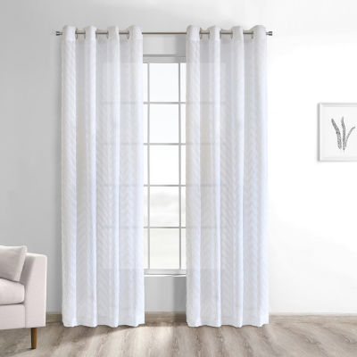 Habitat Regina Grommet Top Sheer Single Curtain Panel