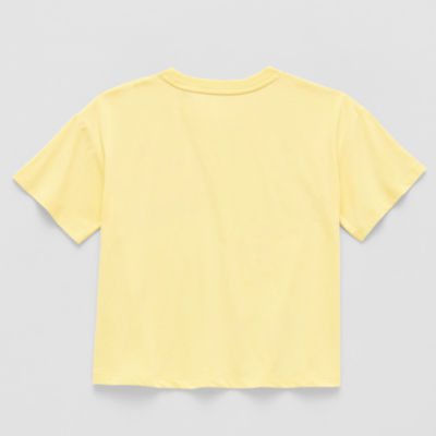 Thereabouts Little & Big Kid Girls Crew Neck Short Sleeve Boxy Fit Graphic T-Shirt