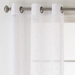 Home Expressions Riley Light-Filtering Grommet Top Set of 2 Curtain Panel