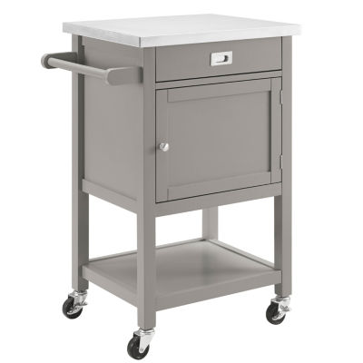Sydney Stainless SteelTop Kitchen Carts, Color Gray JCPenney