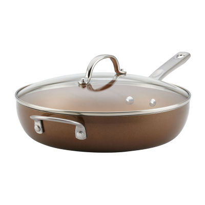 Rachael Ray Create Delicious Skillet, Deep, Enameled Aluminum, 12.5 Inch