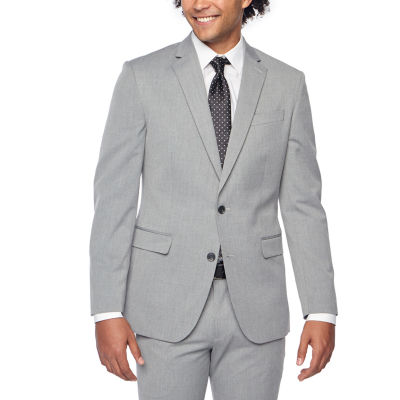J. Ferrar 360 Mens Big and Tall Stretch Fabric Classic Fit Suit Jacket, Color Gray Texture