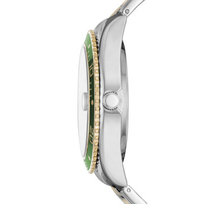 Relic By Fossil Taran Mens Two Tone Stainless Steel Bracelet Watch