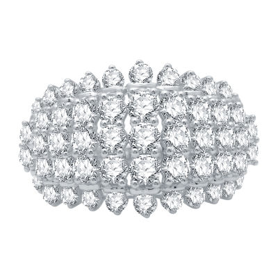 Womens 2 CT. T.W. Natural White Diamond 10K White Gold Cocktail Ring