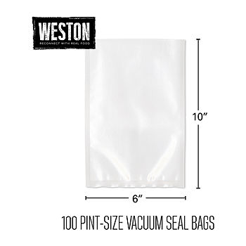 Weston 6 x 10 Vacuum Sealer Bag 100 Count 30-0106-W, Color: Clear -  JCPenney