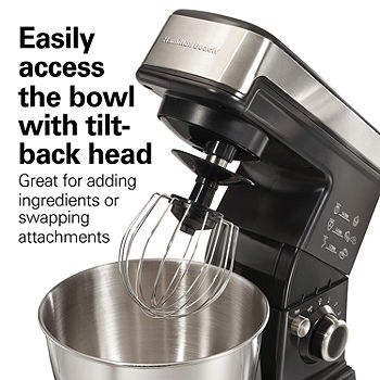 Hamilton Beach 64693 Power Deluxe™ 6 Speed Stand Mixer with 2 Bowls White  64693 - Best Buy