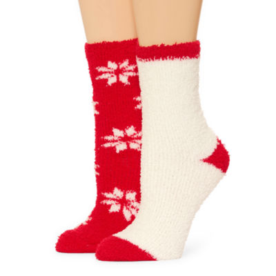 Mixit Cozy 2 Pair Crew Socks Womens