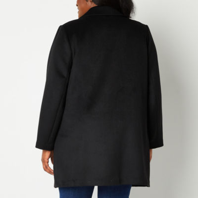 Liz Claiborne Womens Plus Midweight Peacoat