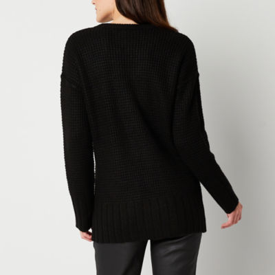 a.n.a Womens V Neck Long Sleeve Pullover Sweater