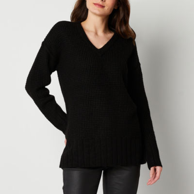 a.n.a Womens V Neck Long Sleeve Pullover Sweater