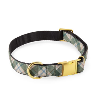 Paw & Tail Woven Printed Plaid Dog Collar