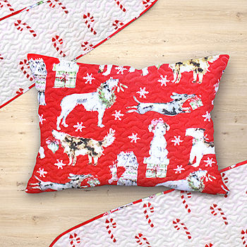 Candy Cane Kids Christmas Throw Pillow + Reviews