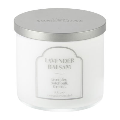 Distant Lands 14 Oz 3 Wick Lavender Balsalm Scented Jar Candle