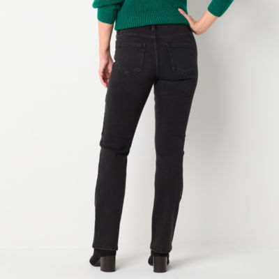 Liz Claiborne Sara Bootcut Womens Mid Rise Slim Pant-Tall