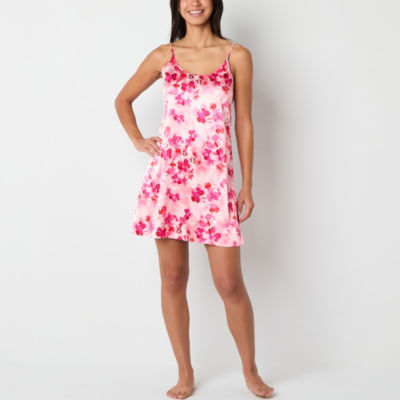 Ambrielle Womens Satin Sleeveless U Neck Chemise