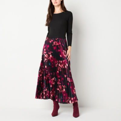 Isabel & Nina Womens Long Sleeve Floral Maxi Dress