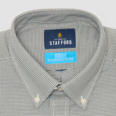 Stafford Coolmax Oxford Mens Regular Fit Long Sleeve Dress Shirt